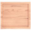 vidaXL Плот за маса светлокафяв 60x50x(2-4) см обработен масивен дъб
