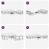 vidaXL Комплект дивани за открито 8 pcs Натурален и Крема