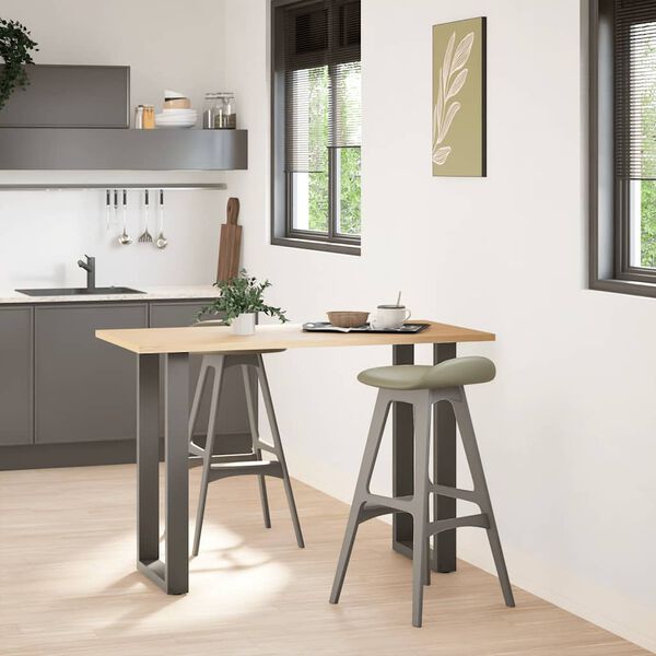 vidaXL Крака за бар маса, U-образни, 2 бр., антрацит, 40x(90-91) см, стомана