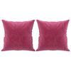 vidaXL 2-местен диван декоративни възглавници виненочервен 120 см