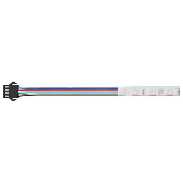 vidaXL LED лента 4 pcs Черен и бял 150 cm Мед и пластмаса