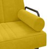 vidaXL Разтегателен диван с подлакътници, жълт, кадифе