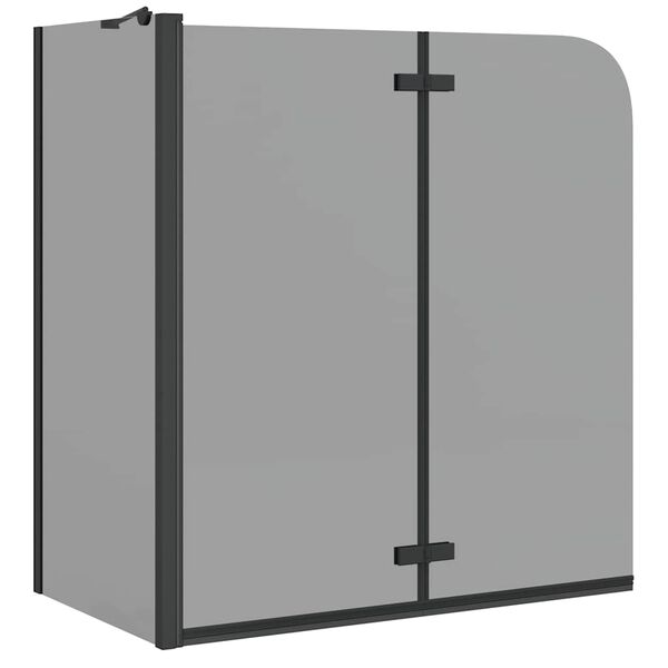 vidaXL Душова обшивка Черно 120 x 68 x 130 см ESG стъкло и алуминий