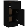 vidaXL Сайдборд, черен, 30x30x70 см, инженерно дърво