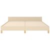 vidaXL Рамка за легло без матрак, кремава, 180x200 см, плат
