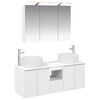 vidaXL Комплект шкафове за баня 4 pcs Бяло 100 x 14,5 x 70 см