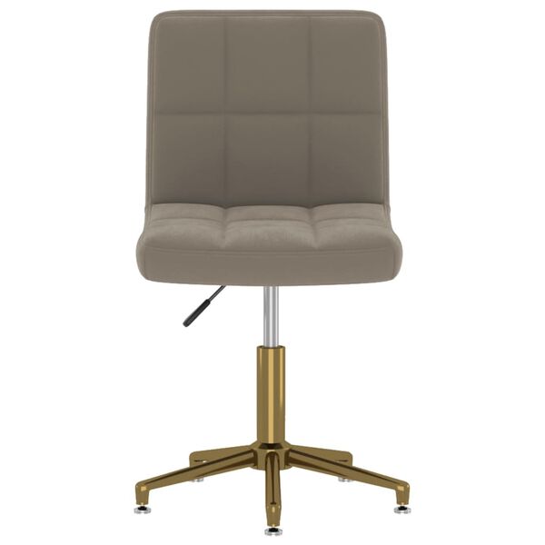 vidaXL Въртящи се трапезни столове, 2 бр, светлосиви, кадифе