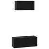 vidaXL Комплект ТВ шкаф 2 pcs Черния дъб Инженерно дърво