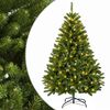 vidaXL Изкуствено коледно дърво с хингед 120 см 150 LED светодиода