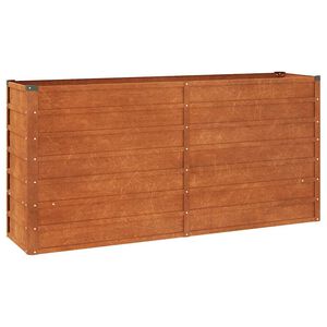 vidaXL Градинска повдигната леха ръждив 160x40x77 см кортенова стомана
