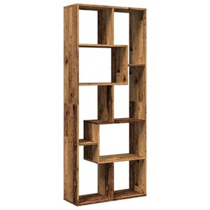 vidaXL Разделител за стая / библиотека, старо дърво, 67x25x161,5 см