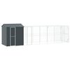 vidaXL Клетка за птици със съхранение Антрацит 824 x 208 x 247 см