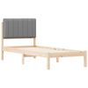 vidaXL Леглова рамка с тапицирана гръбна част Светлосиво 80 x 200 cm