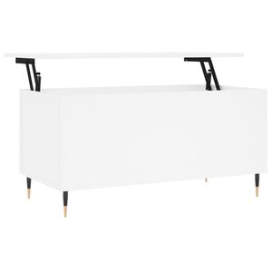 vidaXL Кафе маса, бяла, 90x44,5x45 см, инженерно дърво