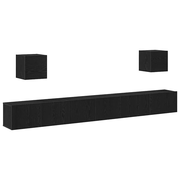 vidaXL Комплект ТВ шкаф 7 pcs Черния дъб 100 x 30 x 30 cm