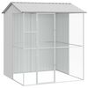 vidaXL Клетка за птици Сив 215 x 210 x 247 см Галванизирана стомана