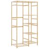 vidaXL Закачалка за дрехи с рафтове 100x50x184,5 см, бамбук