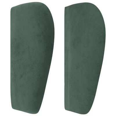 vidaXL Горна табла за легло с уши, тъмнозелена, 83x23x78/88 см, кадифе