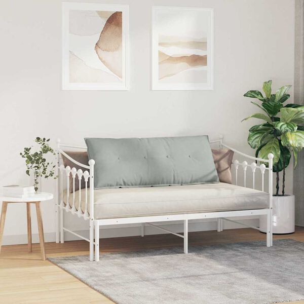 vidaXL Възглавница за гръб Светлосиво 120 x 50 cm Кордюрова тъкан