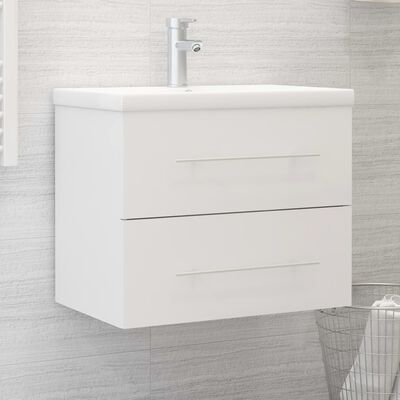 vidaXL Долен шкаф за мивка, бял, 60x38,5x48 см, ПДЧ