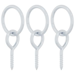 vidaXL Халки за катинар с винт, 3 бр, сребристи, стомана