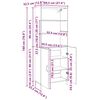 vidaXL Висок шкаф Черния дъб 69,5 x 32,5 x 180 см Инженерно дърво