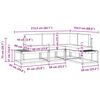 vidaXL Комплект дивани за открито 4 Брой Натурален и Крема