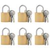 vidaXL U Lock с ключове 6 pcs Месинг Желязо