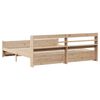 vidaXL Рамка за легло с табла, 180x200 см, борово дърво масив