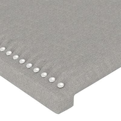 vidaXL Горна табла за легло, светлосива, 80x5x78/88 см, плат
