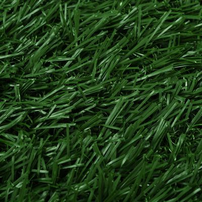 vidaXL Кучешка тоалетна с тава и изкуствена трева, зелена, 76x51x3 см