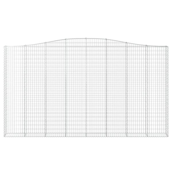 vidaXL Габионни кошници арка 2 бр 400x30x220/240 см поцинковано желязо
