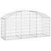 vidaXL Дъговидна габионна кошница 150x50x60/80 см поцинковано желязо