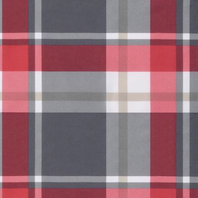 vidaXL Палетна възглавница, червено каре, 80x40x12 см, текстил
