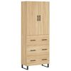 vidaXL Висок шкаф, дъб сонома, 69,5x34x180 см, инженерно дърво