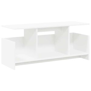 vidaXL ТВ стойка Бяло 102 x 35 x 45 см Инженерно дърво
