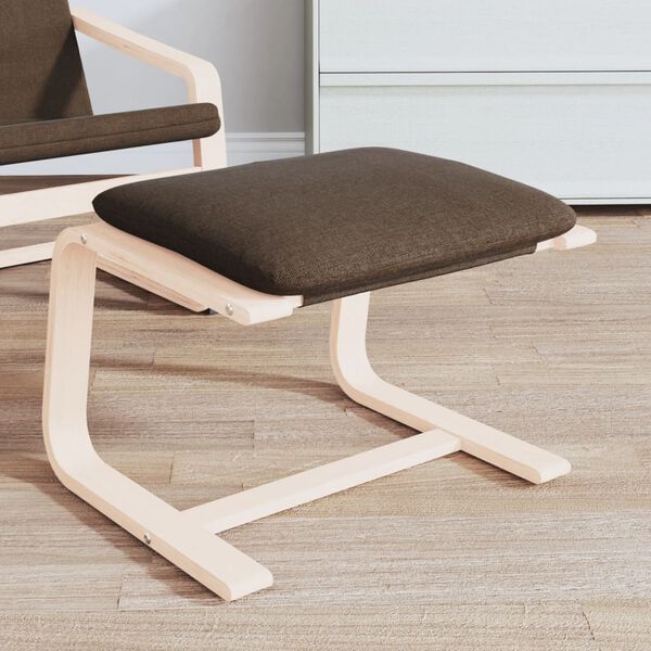 vidaXL Табуретка, тъмнокафява, 51x41x40 см, текстил