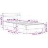 vidaXL Рамка за легло Старо дърво 98.5 x 200 см Инженерно дърво