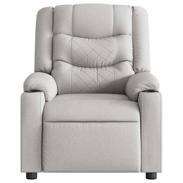 vidaXL Recliner Chair Cloud Grey Fabric