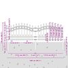 vidaXL Градска ограда Бяло 115 cm Прахово покритие стомана