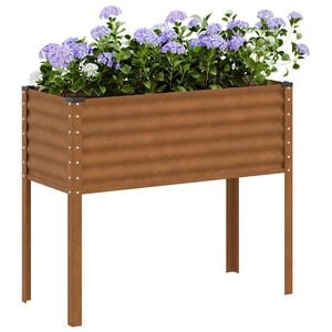 vidaXL Градинска саксия 100x45x90 см, устойчива на атмосферни влияния стомана