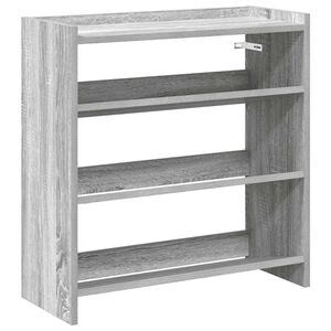 vidaXL Етажерка за обувки, сив сонома, 60x25x62 см, инженерно дърво