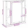 vidaXL Шкаф с огледало за баня Бежово 60 x 16 x 60 см Инженерно дърво