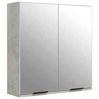 vidaXL Комплект шкафове за баня от 4 части бетонно сив инженерно дърво