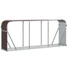 vidaXL Поставка за дърва, кафяв, 234x45x100 см, поцинкована стомана