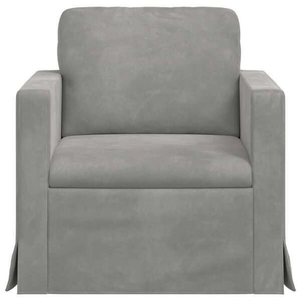 vidaXL Диван Светлосиво Общи размери: 78 x 78 x 80 см (Ш x Дълб x В)