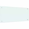 vidaXL Кухненски заден панел 2 pcs Бяло 90 x 40 cm закалено стъкло