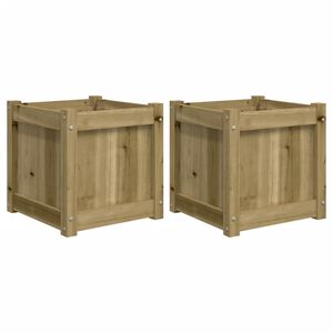 vidaXL Градински сандъци, 2 бр, импрегнирана борова дървесина