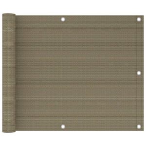 vidaXL Балконски параван, таупе, 75x300 см, HDPE