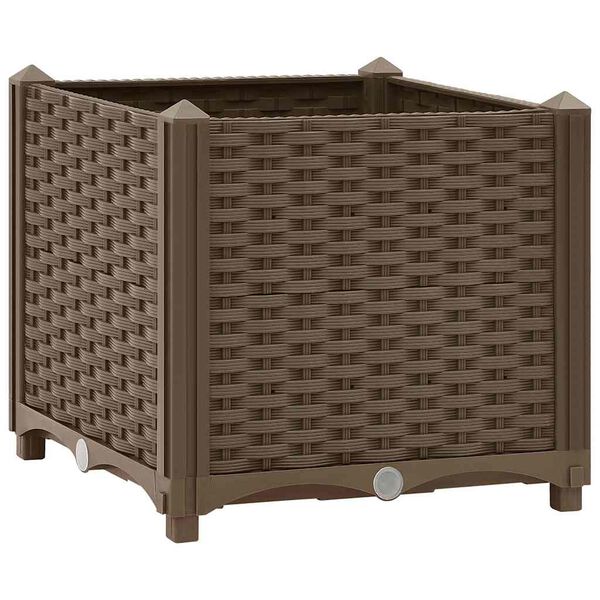 vidaXL Повдигната леха, 40x40x38 см, полипропилен